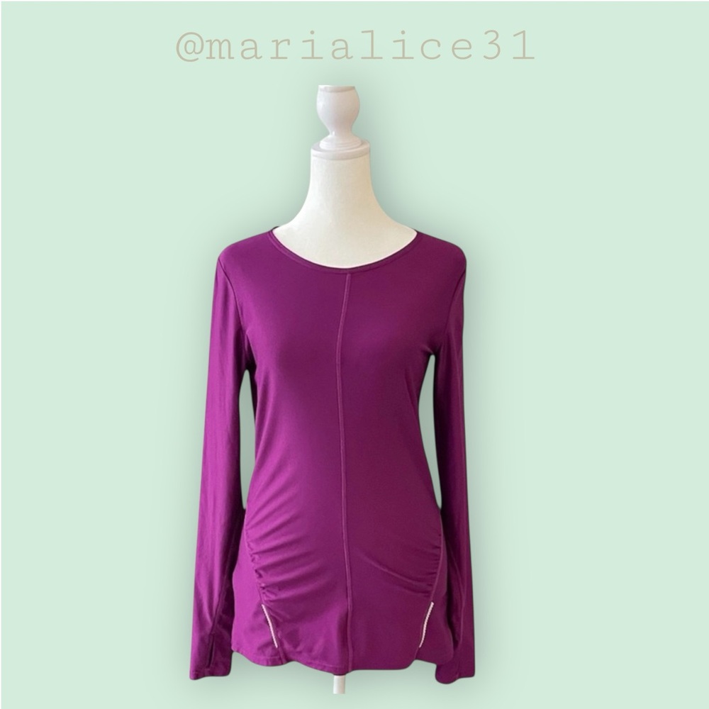 ATHLETA Magenta Long Sleeve Blouse, Small. - Picture 6 of 11